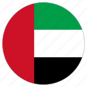 arab emirates, circular, flag 