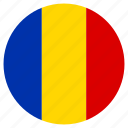 circular, flag, romania 