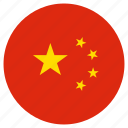 china, circular, flag 