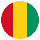 circular, flag, guinea 
