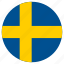 circular, flag, sweden 