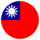 circular, flag, taiwan