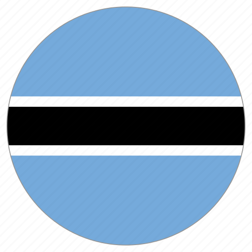 Botswana, circular, flag icon - Download on Iconfinder