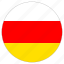 circular, flag, south ossetia 