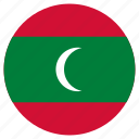 circular, flag, maldives