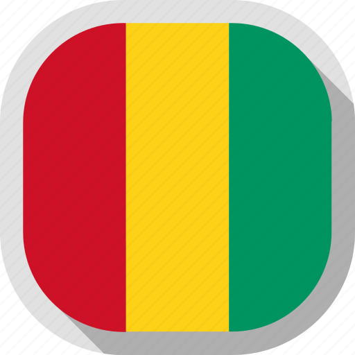 Flag, guinea, world, rounded, square icon - Download on Iconfinder