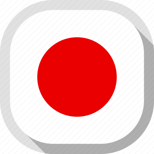 Flag, japan, world, rounded, square icon - Download on Iconfinder