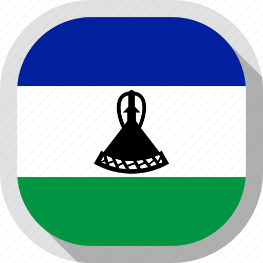 Flag, lesotho, world, rounded, square icon - Download on Iconfinder