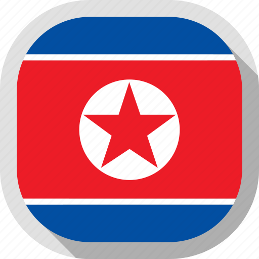 Flag, korea, north, world, rounded, square icon - Download on Iconfinder