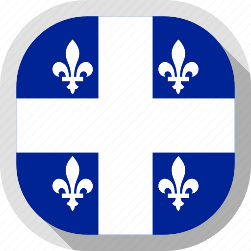 Flag, quebec, world, rounded, square icon - Download on Iconfinder