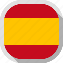 flag, spain, world, rounded, square