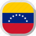flag, venezuela, world, rounded, square
