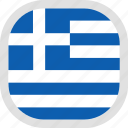 flag, greece, world