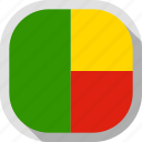 benin, circle, country, flag, rounded, square