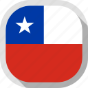 chile, circle, country, flag, rounded, square