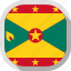 circle, country, flag, grenada, rounded, square 