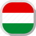 circle, country, flag, hungary, rounded, square