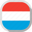 circle, country, flag, luxembourg, rounded, square