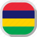 circle, country, flag, mauritius, rounded, square