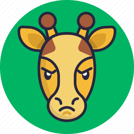 Giraffe, emoji, stroke, animal, emoticon, emoticons icon - Download on Iconfinder