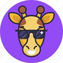 giraffe, emoji, stroke, cool, animal, emoticon, emoticons