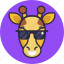 giraffe, emoji, stroke, cool, animal, emoticon, emoticons 