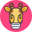 giraffe, emoji, stroke, animal, emoticon, emoticons, mask 