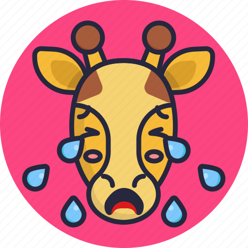 Giraffe, emoji, stroke, cry, animal, emoticon, emoticons icon - Download on Iconfinder