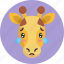giraffe, emoji, cry, animal 