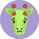 giraffe, emoji, sick, animal