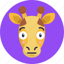 giraffe, emoji, shock, animal