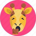 giraffe, emoji, vomit, animal