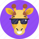 giraffe, emoji, cool, animal