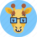 giraffe, emoji, glasses, animal