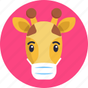 giraffe, emoji, mask, animal
