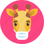 giraffe, emoji, mask, animal 