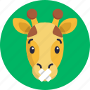giraffe, emoji, mouth, shut, animal