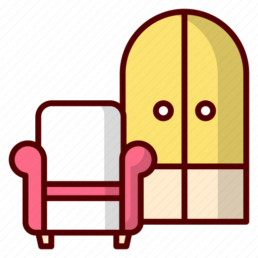 Furniture, interior, chair, table, home, cabinet, household icon - Download on Iconfinder