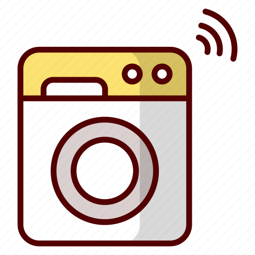 Smart washing machine, washing-machine, machine, smart, technology, internet-of-things, wifi icon - Download on Iconfinder