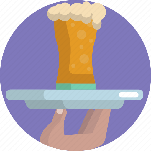 Hotel, waiter, beer, serve, alcohol, drink icon - Download on Iconfinder