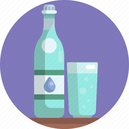 Hotel, water, bottle, distilled, glass icon - Download on Iconfinder