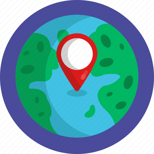 Earth, location, map, navigation, pin, planet icon - Download on Iconfinder
