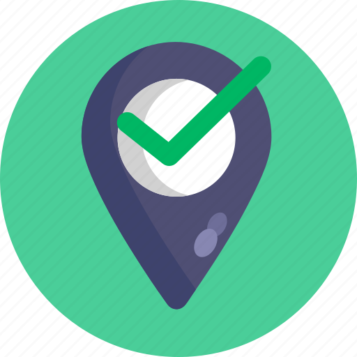 Check, map, marker, navigation, pin, pointer icon - Download on Iconfinder