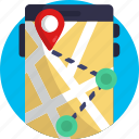 direction, map, navigation, phone, route, smartphone