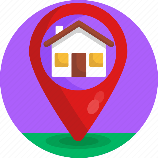 Arrows, house, map, marker, navigation, pin, pointer icon - Download on Iconfinder