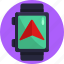 direction, gps, map, navigation, route, smartwatch, watch 