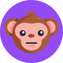 monkey, emoji, animal, emoticon, emoticons, sad