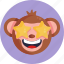monkey, emoji, animal, emoticon, emoticons, smile 