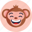 monkey, emoji, smile, animal, emoticon, emoticons 
