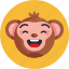 monkey, emoji, animal, emoticon, emoticons, smile, laugh 